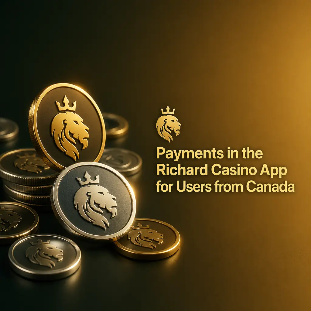 Richard Casino app payment options for Canadian users, including Interac, Visa, Mastercard, e-wallets, and cryptocurrencies
