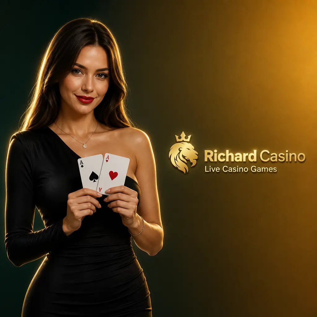 Richard Casino live games: Lightning Roulette, Crazy Time, Blackjack Live, Baccarat Squeeze, Monopoly Live, and Mega Wheel with live dealers.