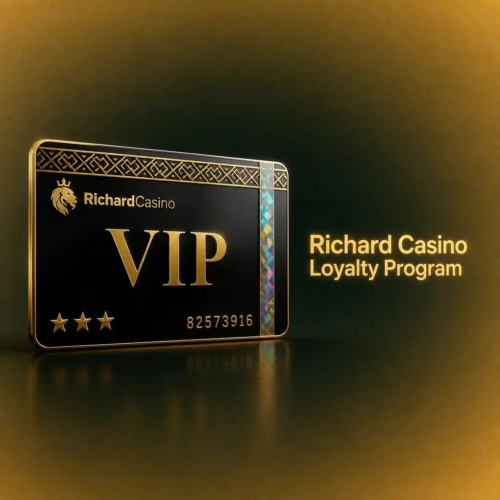 Richard Casino loyalty program tiers chart showing Bronze to Diamond points requirements and rewards