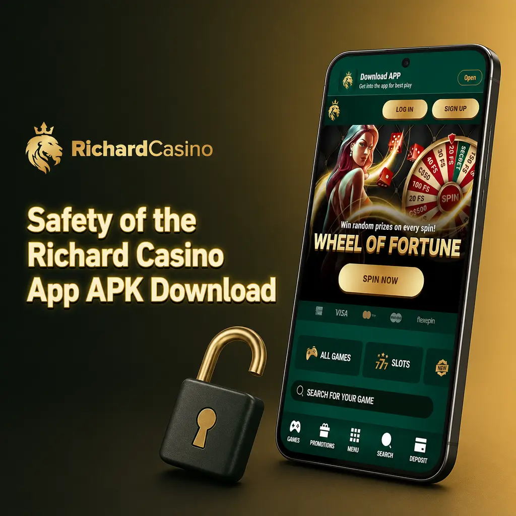 Richard Casino app APK safety: Curacao license, 256-bit SSL encryption, hashed passwords, and 2FA for withdrawals over CAD 500