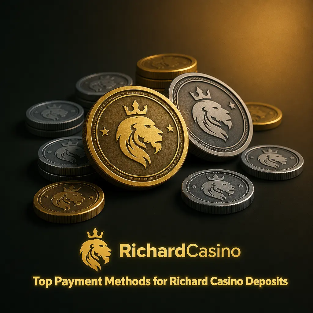 Richard Casino cashier showing payment options: Interac, Visa, Mastercard, Skrill, Neteller, MuchBetter, Bitcoin, Tether, Paysafecard
